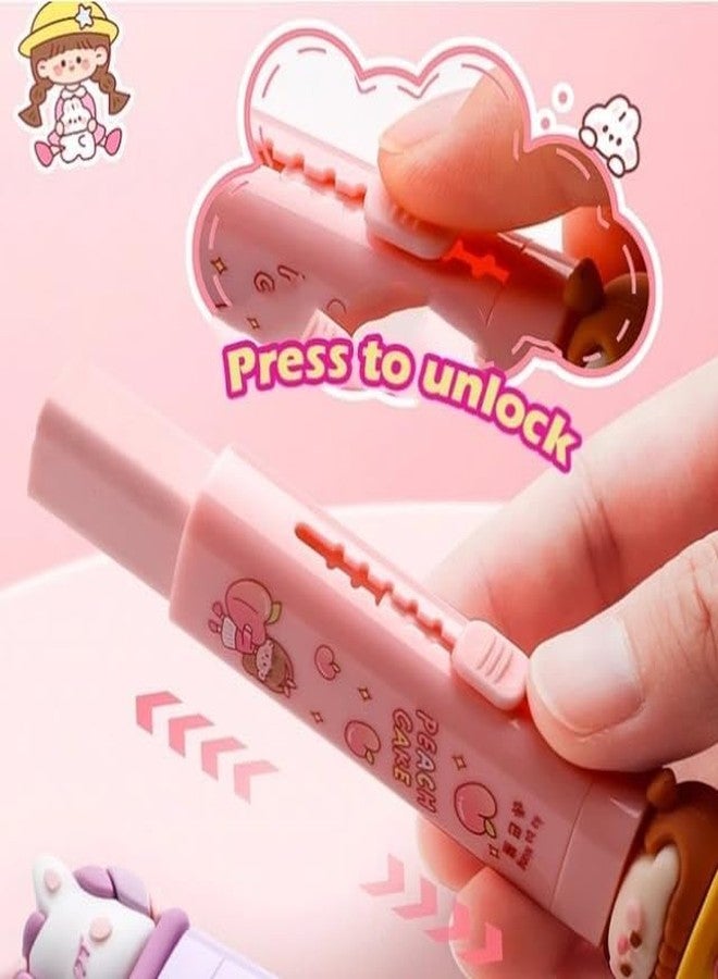 Asera ممحاة أسيرا الفاخرة على شكل قاطع كاواي مع آلية إغلاق للأطفال (يونيكورن (عبوة من قطعة واحدة)) - Image 4